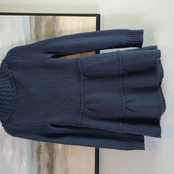 Aphorism Blue Wool Button Up Cardigan Size Medium - Picture 3 of 6